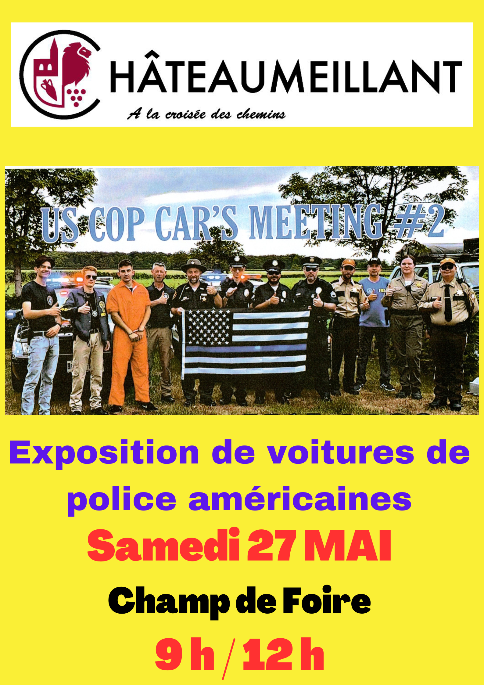 EXPOSITION DE VOITURES DE POLICE AMERICAINES LE SAMEDI 27 MAI
